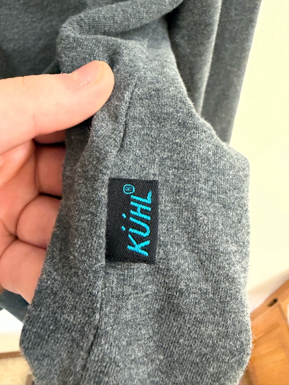 Kuhl Mens Long Sleeve Henley Shirt Blue Gray 100% Cotton Thumbholes Sz L Hiking - Picture 8 of 11